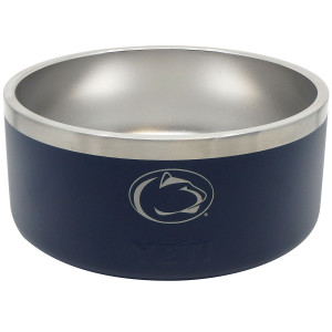 navy Yeti pet bowl with Penn State Athletic Logo